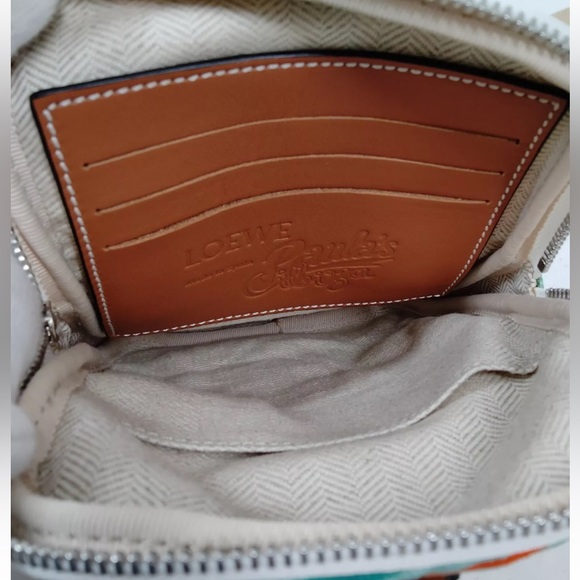 Loewe Paula’s Ibiza Rare floral shoulder cross body bag canvas & Leather - Picture 7 of 8